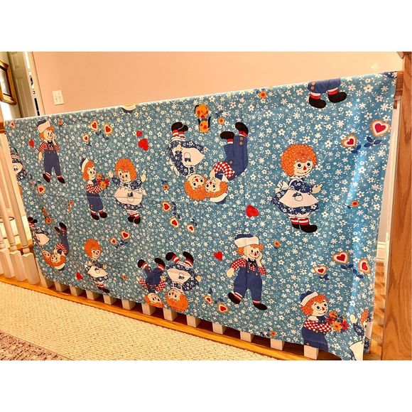 Sears Other - Vintage 1960/70s Raggedy Ann And Andy Twin Flat Sheet Sears 66x104
